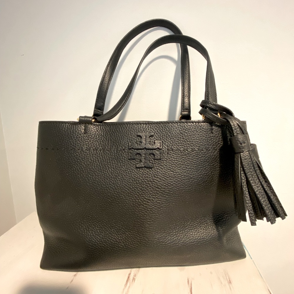 Tory Burch black leather medium bag!